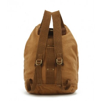 khaki Canvas knapsack bag