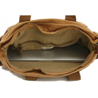 khaki shoulder messenger bag