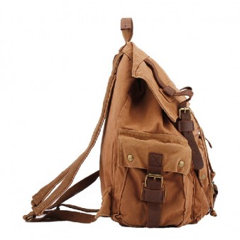 khaki Canvas backpacks