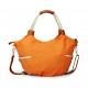orange canvas shoulder bag schoolbag