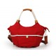 red canvas shoulder bag schoolbag