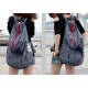 blue canvas backpack for women