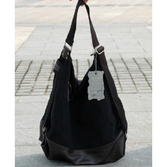 black canvas handbag