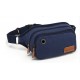 blue Canvas multi pocket waist bag