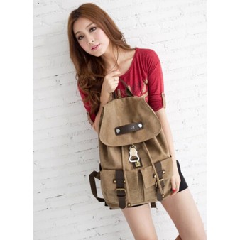 coffee Cute canvas backpack for girls