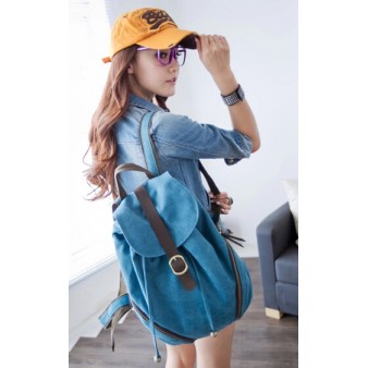 blue Personalized drawstring backpack
