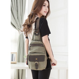 army green messenger backpack