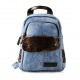 blue over the shoulder backpack