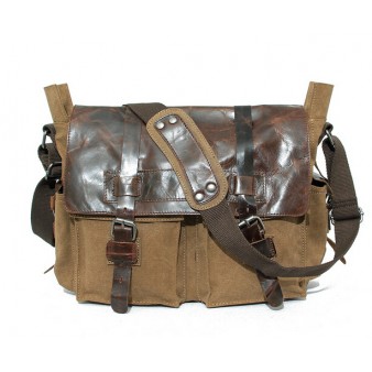 Courier bag, cotton canvas satchels