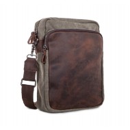 Canvas shoulder bag, stylish messenger bag