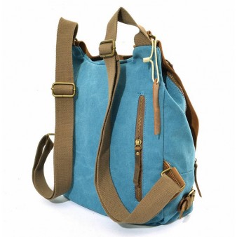 BLUE Modern canvas backpack