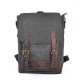 grey SCHOOL canvas backpack