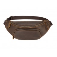 Mens Multi-function Outdoors Leather Fanny Pack