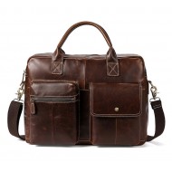 COFFEE Quality Leather Laptop Bags