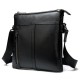 BLACK Scripture Casual Real Leather Messenger Bags