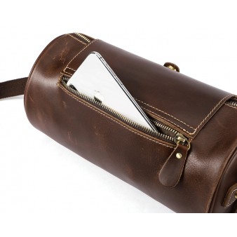 High Quality Leather Journey Messenger Bag