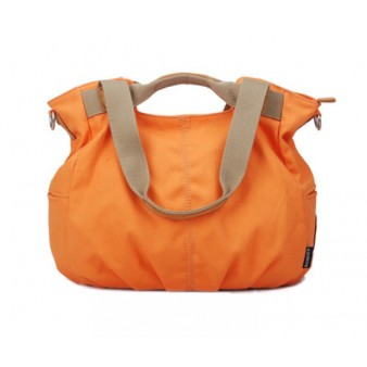 orange waterproof women handbag