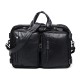 black Leather Computer Bags For Men Backpack