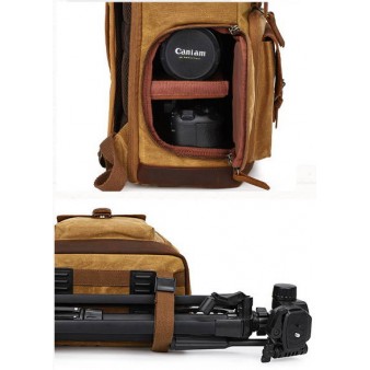 Waterproof Canvas Camera Bag Backpack