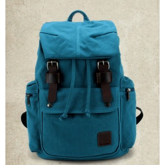 blue Mens canvas backpack rucksack