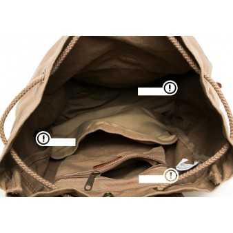 khaki personalized school backpack