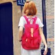 red trendy backpack
