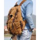 khaki Canvas knapsack backpack