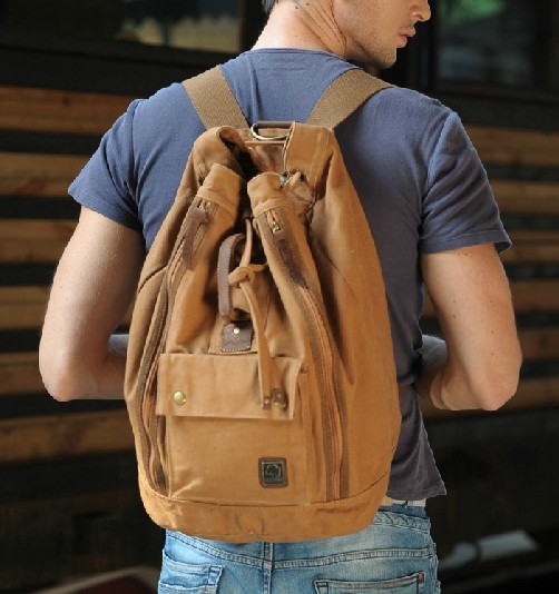 Canvas knapsack bag, canvas backpacks for school - UnusualBag