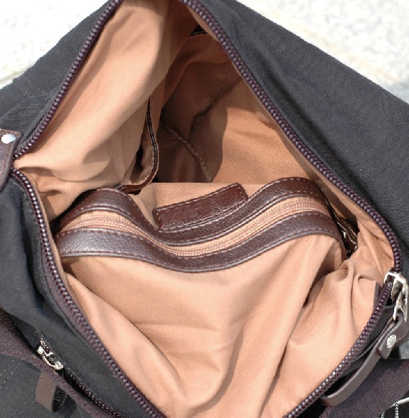 Black canvas bag, canvas handbag - UnusualBag