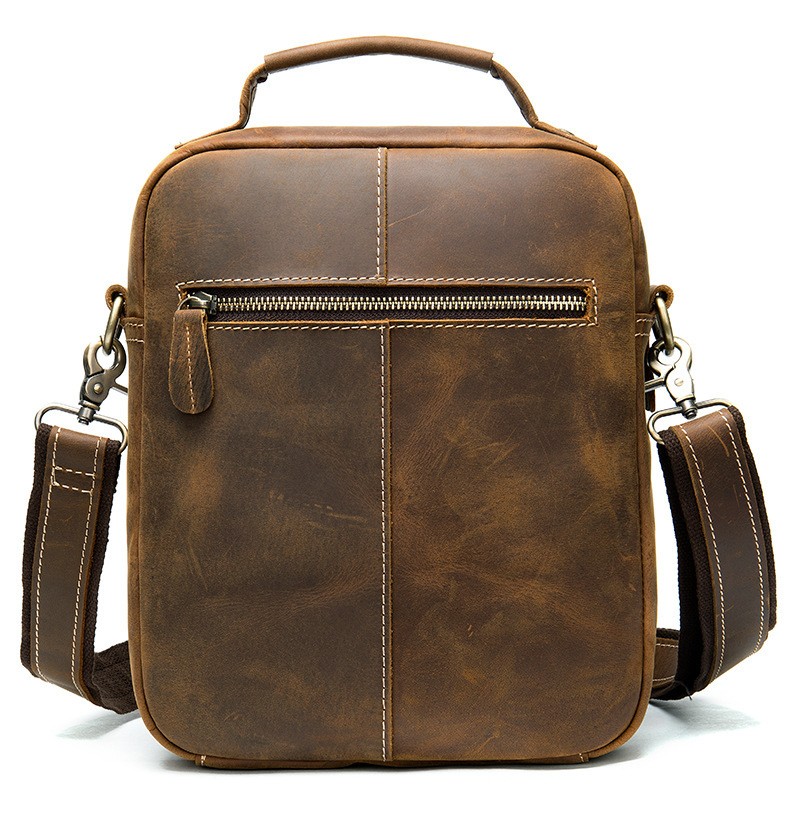 Vintage Leather Messenger Bag, New Look Shoulder Bag - UnusualBag